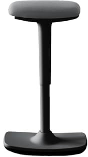 Mauser Sitzkultur Ergonomischer Stehhocker mit Wippfunktion, drehbar und höhenverstellbar, Polsterung Grau