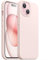 JETech Silicone Case for iPhone 15 6.1-Inch, Silky-Soft Touch Full-Body Protective Phone Case, Shockproof Cover (Light Pink)