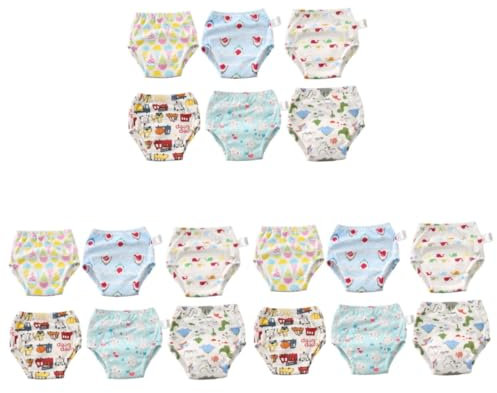 JECOMPRIS 18 Stk Windelrock Aus Baumwolle Saugfähige Windelhosen Wasserdichte Windelhose Baby Windel Abdeckung Baby-pipi-trainingshose Töpfchen Trainingsunterwäsche Windeln Gaze Neugeboren