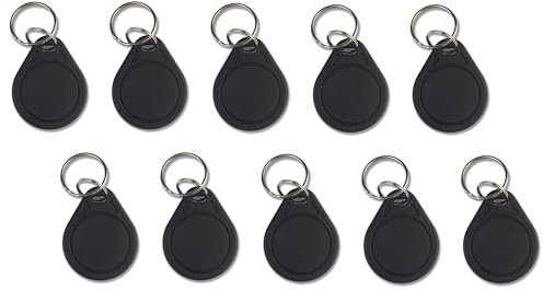 10 x SCHARTEC RFID Chip Transponder Schlüssel 125 kHz für Schlüsselanhänger Karte Schlüsselring Chipschlüssel Set