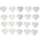 Anktily 20 Pcs Acrylic Drink Tags,Heart Party Drink Tag, Drink Markers Blank Acrylic Tags Wine Glass Disc for Rim of Glass Champagne