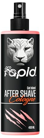 Pro Rapid Cat Island After Shave Cologne 400 ml - Relaxing, Refreshing, Cooling, Men's Eau De Cologne