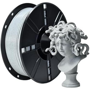 iBOSS Marmor PLA+Filament 1,75 mm, PLA Plus Filamentstein für 3D-Drucker 1 kg (2,2 lbs), grauer Marmor für 3D-Druck von Statuen