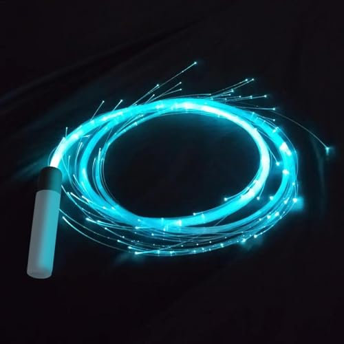 1/4 Fouets LED – Fouet Lumineux, Fouet Dance Rave | Fouet À Fibre Optique Rotatif À 360 Degrés, Fouets Lumineux À Fibre Alimentés par Batterie, Fouets Au Néon pour Soirée Dansante Et Théâtre, 1,7 M