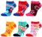 WeciBor Damen Lustige Bunte Sneaker Kurze Socken, 6 Paar Mehrfarbig Super Mom, Größe 39-42