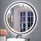 S'bagno Badspiegel mit Beleuchtung 800 mm, Spiegel Rund mit Beleuchtung mit Aluminiumrahmen, Entfoggen, 3000-6500K, HD-Gehärtetes Glas, IP44 Bad Spiegel mit Licht Memory-Funktion, Schwarz