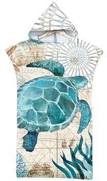 Proumhang Changing Towel, Surfponcho-Handtuch mit Kapuze, Badetuch mit Kapuze, für Erwachsene, Strandtuch, Bedruckt, Einheitsgröße, Stil 25, 85 x 110 cm