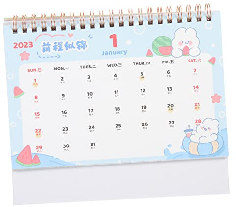 STOBOK 2st Tischkalender 2023 Tischkalender Planen Büro-schreibtisch-dekor Desktop- Tischdekoration -tischkalender Dekorativer Tischkalender Jahreskalender 2023 Rot Eisen