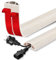 Kabelkanal selbstklebend Kabelbrücke Boden PVC Kabelkanal flexibel Kabelschacht flach Kabelabdeckung für Kabel Verstecken und Kabelschutz (Ahorn Holzoptik, 30mm×1m)