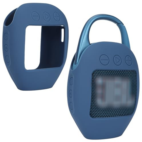 Lebakort Housse en Silicone pour JBL Clip 5 Enceinte Bluetooth Ultra-Portable (Bleu)