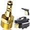 High Pressure Washer Hose Adapter Brass M22 High Pressure Pipe Quick Connector Converter Fitting for K-Series Pressure Washer Pressure Washer Parts(Gold)