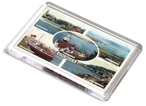 FRIDGE MAGNET - Vintage Scotland - Gourock (2c)