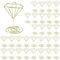 Minnhua 30 Stück Photocard Holder, Metall Tischnummernhalter, Tischnummern Hochzeit Menükartenhalter Fotohalter, Tischkartenhalter für Hochzeiten, Jubiläen, Partys (Gold Diamant)