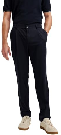 bugatti Herren Bundfaltenhose 1196-86842D | Tapered Fit Flexcity Performance Stretch Taschen bequem