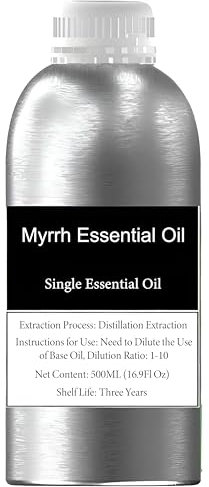 CHDGSJ 100% reines ätherisches Myrrhenöl für Aromatherapie, Diffusoren, Haut- und Haarpflege, Kerzen- und Seifenherstellung, Bio-Myrrhenöl in therapeutischer Qualität, natürliches Duftöl(500ml)