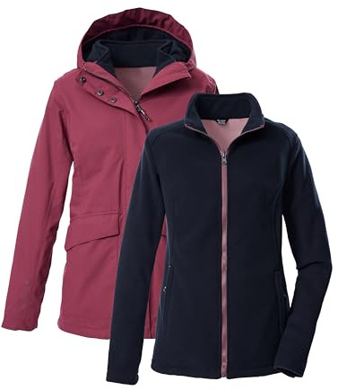 Killtec Damen Kow 189 Wmn Jckt Outdoorjacke/3 in 1 Funktionsjacke mit Kapuze und einzippbarer Fleecejacke (1er Pack)