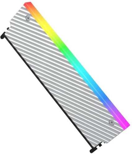 Okeeyseda Computer ARGB Memory Module Heatsink Shim Cover Wavy Enhanced Cooling DDR3 DDR4 DDR5 PC RAM Cooler Radiator Armor Silver