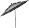 COSTWAY Sonnenschirm windfest stabil, 300 cm Gartenschirm mit Kurbel, knickbar, Aluminium-Terrassenschirm belüftet, UV-Schutz, Sonnenschutz, Marktschirm für Terrasse, Garten, Balkon (Anthrazit)