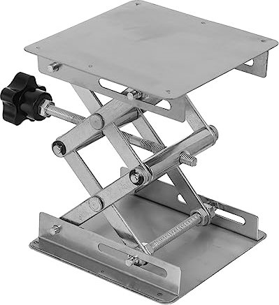 MAGICLULU Labor-scherenwagenheber Aus Edelstahl Robust Und Langlebig Mit Verstellbarem Schraubknopf Für Präzise Höhenverstellung Für Chemische Biologische Oder Physikalische Experimente