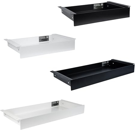 Natural Goods Berlin EXPERT Schublade Metall Schwarz 55 x 25 x 5 cm Untertisch Schublade Schreibtisch
