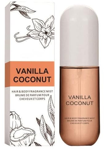 Profumo Per La Pelle Alla Vaniglia, Profumo Concentrato Al Cocco E Vaniglia,Profumo Per Capelli E Spray Per Il Corpo, Spray Per Il Corpo Per Donne, Per Il Corpo A Lunga Durata