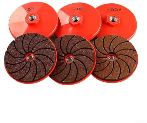 Integrated Grinding Disc Set of 3 Quick Metal Polishing Solution Compatible with Standard Angle Grinders