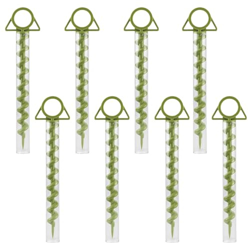 Zelthering, 8 Stück Zeltheringe Mit Gewinde Schraubheringe, Zeltheringe Sand, Sandheringe, Strand Sandanker Zelt Erdanker Trampolin für Camping, Outdoor, Strand und Wandern(Grün)