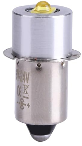 ViaGasaFamido Lampenbirne Taschenlampe LED-Glühbirne, 18 V 12 V 19,2 6 Bis 24 Volt 3W P13.5s Hoher Heller Ersatz, Einfach Installation, Helles Licht, Hochleistungs 200-Ausgang mit Reinem Weißen
