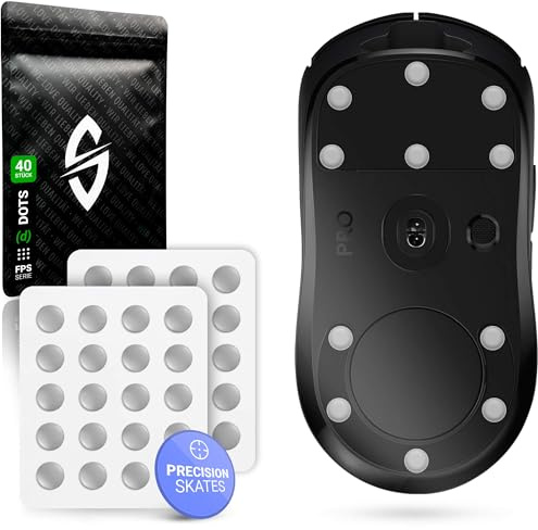 SensoryBoost FPS (d) Dot Skates Universelle PTFE Mausfüße 40 Stück Ø 6,5 mm | CONTROL - Maximale Präzision, leise, abgerundete Solid Core Glides, absolute Kontrolle für Stoff- & Glas Mauspads