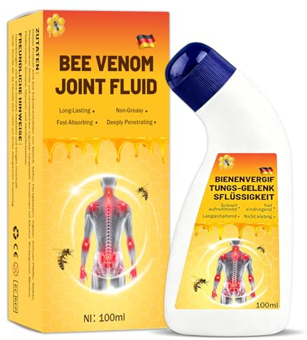 Muskel & Gelenk Fluid, Gelenke Bienengift Creme, Pflegende Einreibung, lockert, entspannt und regeneriert, für Knie, Rücken, Nacken, Hände Applikator-Lindert Muskel- und Gelenkschmerzen - 100 ml (1)
