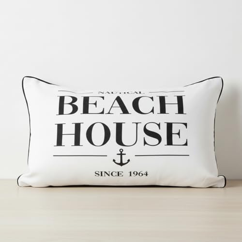 BOLTZE Kissen Zierkissen Nautic Beach House Maritim 50x30 cm weiß