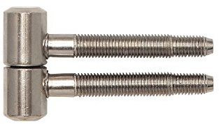 Einbohrband für Futtertüren, 16 mm, Stahl vernickelt