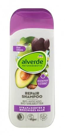 Alverde Repair Bio-Shampoo mit Trauben und Avocados für gesundes Haar, 200 ml