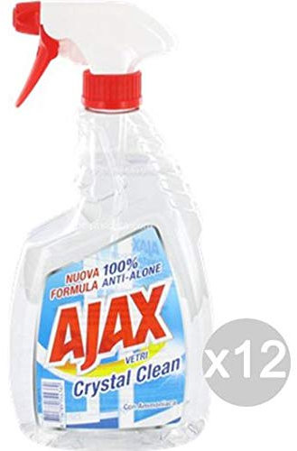 AJAX Lot de 12 sprays de verre Crystal Clean 750 ml nettoyant et nettoyage de la maison