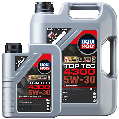 LIQUI MOLY Motoröl Top Tec 4300 5W-30 5 Liter & 1 Liter | 6 Liter Motoröl Set