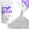 Hemway Craft Glitter - Silver | Ultrafine Metallic Sequin Flakes for Resin & Epoxy Crafts | Supplies for Tumblers, Cards, Jewellery, Candle, Hair, Face, Body & Nail Art | 100 g
