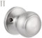 Probrico 1 Pack Brushed Nickel Dummy Door Knob, Interior Round Ball Door Knob, No Turning Function Door Handle, Internal Keyless Door Knobs