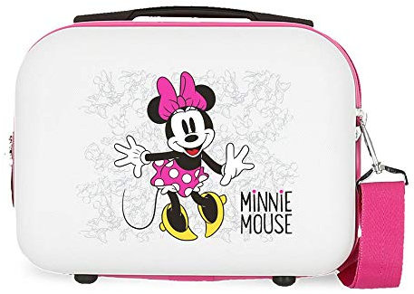 Disney Minnie Enjoy the Day Anpassungsfähiger Schönheitsfall Weiß 29x21x15 cms ABS, Rosa