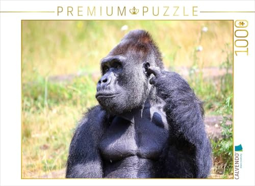 CALVENDO Puzzle Westlicher Flachlandgorilla – Silberrücken Jambo (3) | 1000 Teile Lege-Größe 64 x 48 cm Foto-Puzzle für glückliche Stunden