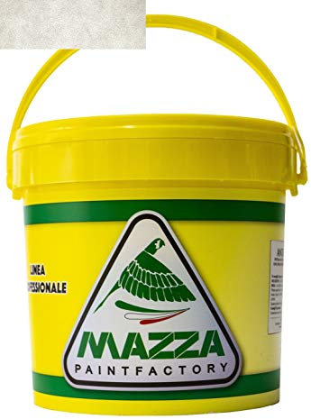 COLORIFICIO MAZZA Pittura Decorativa Per Interni Effetto Sabbiato Lt 5 Sabbia Vernice Muro Effetto Metallizzato Cangiante Perlescente Idropittura Murale Colorata (Argento Chiaro Sbp3002)