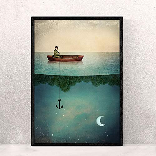 Cathrin Welz-Stein Hochwertiger Kunstdruck Poster Print – Dreamland - Künstlerin A4-210mm x 297mm Badezimmer Deko Bilder Wohnzimmer Poster & Kunstdrucke | Lieferung ohne Rahmen