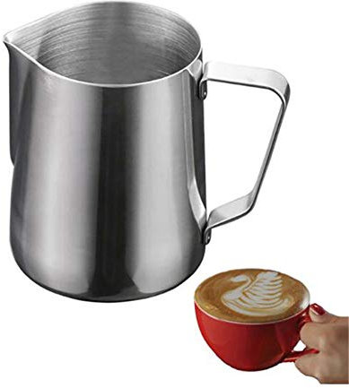 Milk Jug, 1000ml Stainless Steel Milk Frothing Jug, Milk Frothing Pitcher, Pull Flower Coffee Jug Cup, Espresso Coffee Pitcher,Milk Pitcher for Making Latte Coffee Art,Kitchen Coffee Accessories