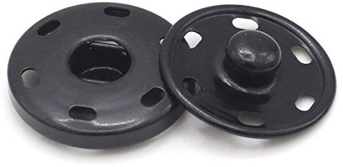Druckknöpfe aus rostfreiem Metall, 25 mm, 10 Sets