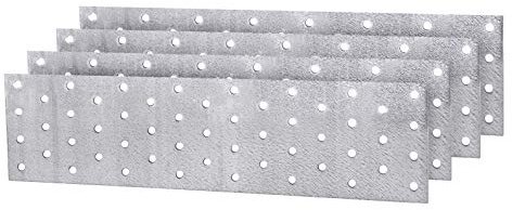 (Lot de 4 pièces) Plaque d'assemblage pour connecteur de réparation plat en acier 80 x 300 x 2 mm