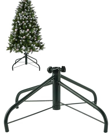 OVOV Weihnachtsbaumständer für künstliche Bäume mit Rädern, 43,2 cm, Metall, rollender Weihnachtsbaumständer (43,2 cm)