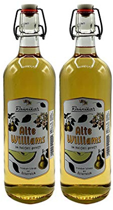 Raunikar - 2er Set Alte Williams Schnaps - 2x 1L (38% Vol)- [Enthält Sulfite]