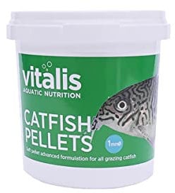 Vitalis Catfish PELLETS Granulat Fischfutter für Aquarium & Teich | Alleinfutter Pellets Futter Fischfutter für Welse allesfressende Fische Pleco Welsfischfutter | Gesund & gut verdaulich (70g-)