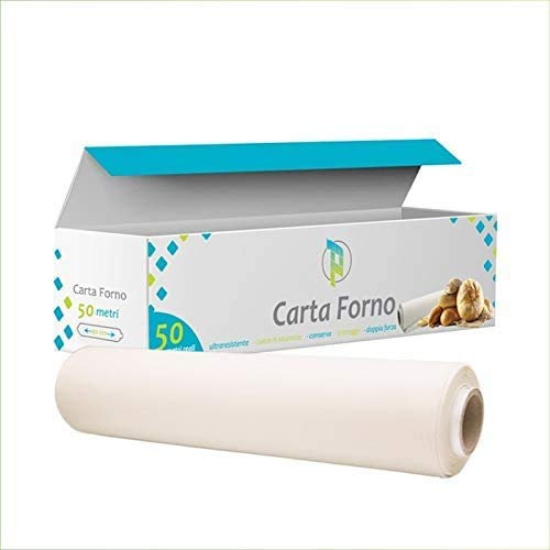 Virsus 6 Rotoli carta forno lunghezza 50 m larghezza 40 cm rotolo antiaderente carta per cucina
