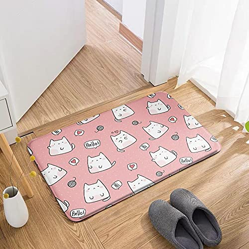 WAXB Bodenmatte 3D-Druck Fußmatte Stil Niedliche Tier Fußmatte Modernes Wohnzimmer Animal Crossing Bodenmatte Flanell rutschfeste Bodenmatte Für Küche