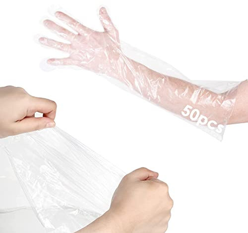 Zariocy Veterinary Dressing Gutting Gloves Thickness Long Shoulder Length Disposable Gloves
